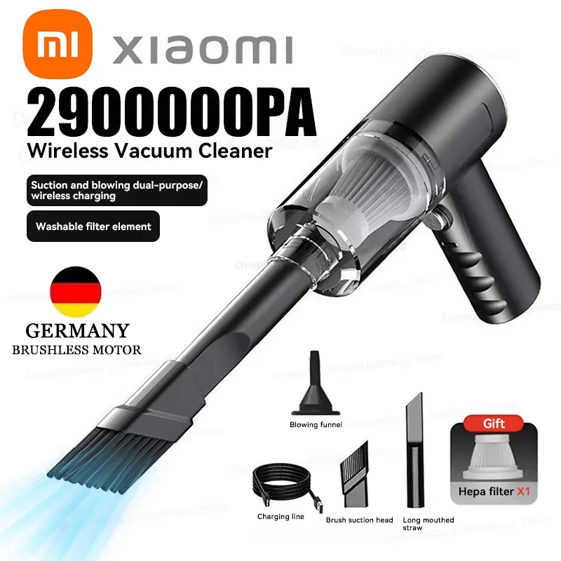 Odkurzacz do Auta do Domu Bezprzewodowy Duża Moc Ssąca Ładowanie USB Prosty  w zastosowaniu